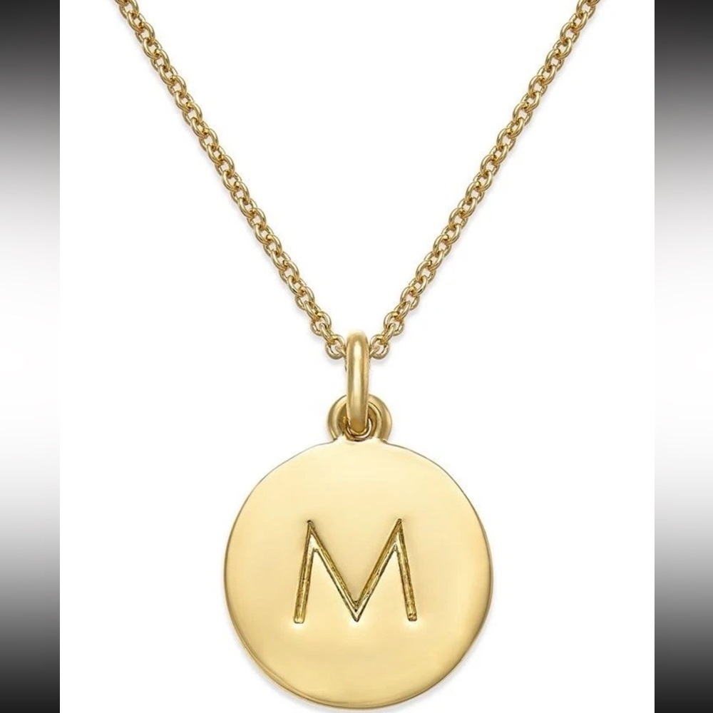 Kate Spade New York Initial Pendant Necklace M Gold